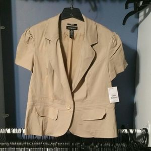 Womens Plus Size Short Sleeve Blazer